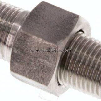 Doppelnippel trennbar R 1/8"-R 1/8", 1.4571 PN40, konisch dichtend