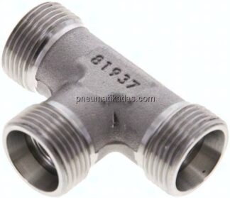 T-Schneidringverschraubung 15 L (M22x1,5), ohne Mutter & Schneidring, 1.4571