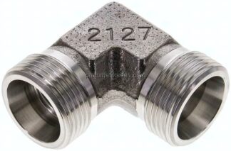 Winkel-Schneidringverschraubung 20 S (M30x2), ohne Mutter & Schneidring, 1.4571