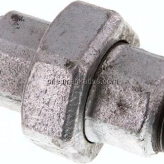 Doppelnippel trennbar R 3/4"-R 3/4", Temperguss verzinkt