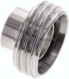 Gewindestutzen (Milchgewinde) Rd 34 x 1/8"-19,0mm, 1.4404