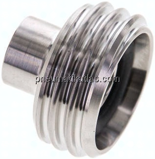 Gewindestutzen (Milchgewinde) Rd 28 x 1/8"-13,0mm, 1.4404