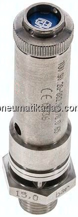 TÜV-Sicherheitsventil G 1/4" (DN8), 16,00 bar, 1.4401