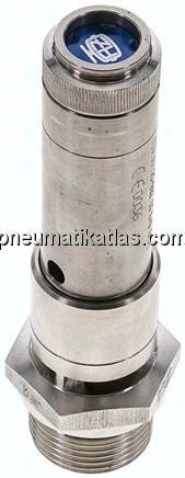 TÜV-Sicherheitsventil G 3/4" (DN10), 38,00 bar, 1.4401