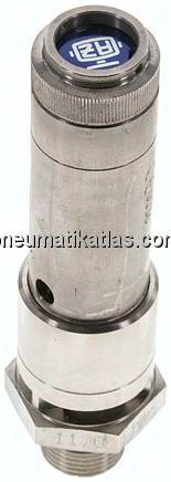 TÜV-Sicherheitsventil G 3/8" (DN10), 11,00 bar, 1.4401