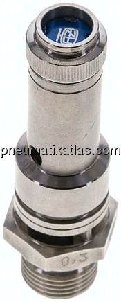 TÜV-Sicherheitsventil G 3/8" (DN8), 0,30 bar, 1.4401