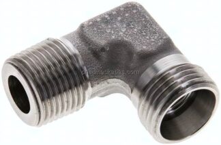 Winkel-Schneidringverschraub. R 3/8"-12 L (M18x1,5), ohne Mutter & Schneidring, 1.4571