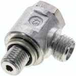 Winkel-Schwenkverschraubung M 12x1,5-8 L (M14x1,5), ohne Mutter & Schneidring, Stahl verzinkt
