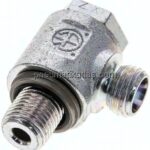Winkel-Schwenkverschraubung G 1/4"-8 L (M14x1,5), ohne Mutter & Schneidring, Stahl verzinkt