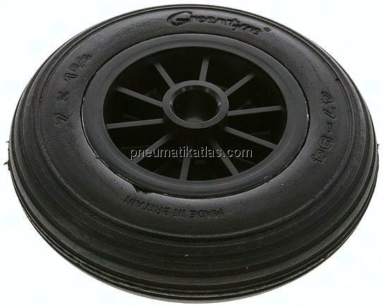 Rad, PU (pannensicher), mit Gleitlager, 180mm