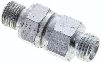 Hydraulik-Rückschlagventil 8 L (M14x1,5)-G 1/4", ohne Mutter & Schneidring, Stahl verzinkt