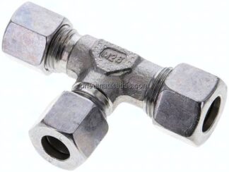 T-Schneidringverschraubung 12 L (M18x1,5)-10 L (M16x1,5)-10 L (M16x1,5), Stahl verzinkt