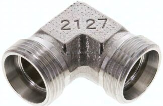 Winkel-Schneidringverschraubung 22 L (M30x2), ohne Mutter & Schneidring, 1.4571