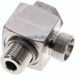 Winkel-Schwenkverschraubung M 16x1,5-12 L (M18x1,5), ohne Mutter & Schneidring, 1.4571