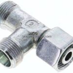 Einstellb. L-Schneidringverschraubung 12 S (M20x1,5), ohne Mutter & Schneidring, Stahl verzinkt
