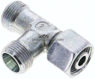 Einstellb. L-Schneidringverschraubung 12 S (M20x1,5), ohne Mutter & Schneidring, Stahl verzinkt