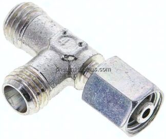 Einstellb. L-Schneidringverschraubung 6 L (M12x1,5), ohne Mutter & Schneidring, Stahl verzinkt