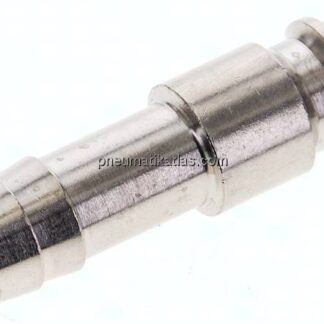 Kupplungsstecker (NW7,2) 10mm Schlauch, Messing vernickelt