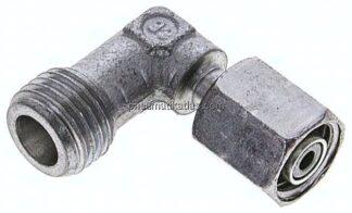 Einstellb. Winkel-Schneidringverschr. 6 S (M14x1,5), ohne Mutter & Schneidring, Stahl verzinkt
