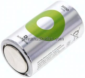 Akku Mono (HR20)/D, 2er Pack, Nickel-Metallhydrid (NiMH), vorgeladen, schnellladefähig, kein Memory-