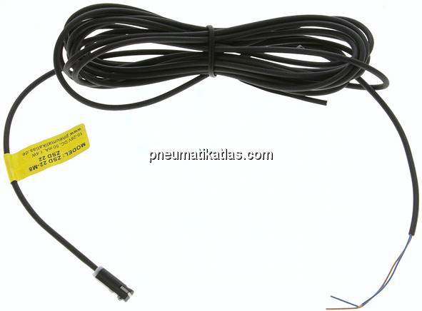 Zylinderschalter, 2-Leiter Solid-State Sensor, rote LED