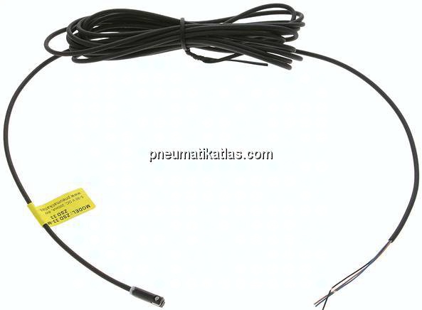 Zylinderschalter, vollelektronischer Sensor (verpolungssicher), grüne LED