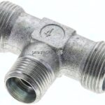 T-Schneidringverschraubung 15 L (M22x1,5)-12 L (M18x1,5)-15 L (M22x1,5), ohne Mutter & Schneidring,