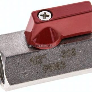 Edelstahl-Minikugelhahn G 1/2" Innengewinde, PN 63