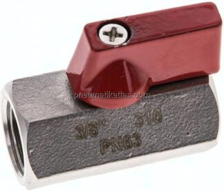 Edelstahl-Minikugelhahn G 3/8" Innengewinde, PN 63