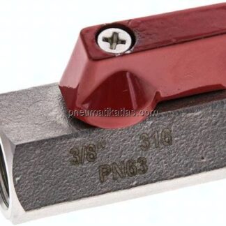 Edelstahl-Minikugelhahn G 3/8" Innengewinde, PN 63