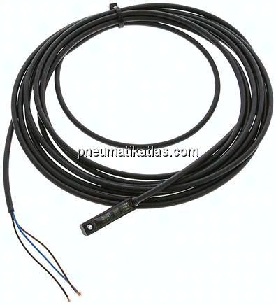 T-Nut (5mm) Zylinderschalter, vollelektronischer Sensor (verpolungssicher), gelbe LED