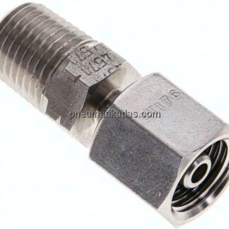 Einstellb. Schneidringverschr. 6 S-NPT 1/4", 1.4571