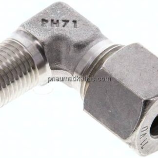 Winkel-Schneidringverschraub. NPT 1/4"-10 S (M18x1,5), 1.4571