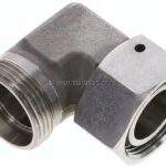 Einstellb. Winkel-Schneidringverschr. 28 L (M36x2), ohne Mutter & Schneidring, 1.4571