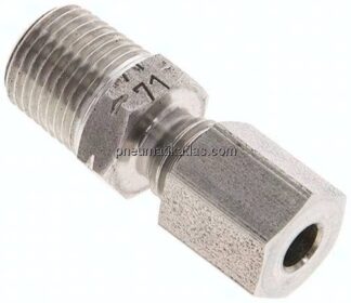 Gerade Schneidringverschr. NPT 1/8"-4 LL (M8x1), 1.4571
