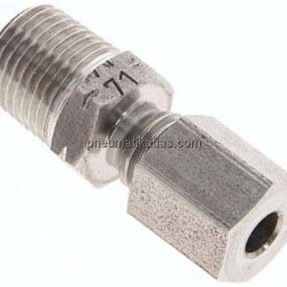 Gerade Schneidringverschr. NPT 1/8"-4 LL (M8x1), 1.4571