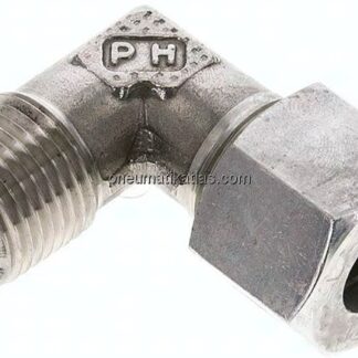 Winkel-Schneidringverschraub. NPT 1/2"-14 S (M22x1,5), 1.4571