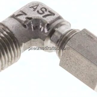 Winkel-Schneidringverschraub. NPT 1/8"-4 LL (M8x1), 1.4571