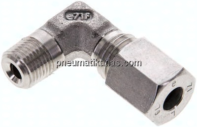 Winkel-Schneidringverschraub. NPT 1/8"-6 L (M12x1,5), 1.4571