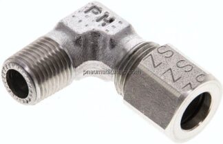 Winkel-Schneidringverschraub. NPT 1/8"-8 LL (M12x1), 1.4571