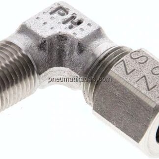 Winkel-Schneidringverschraub. NPT 1/8"-8 LL (M12x1), 1.4571
