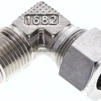 Winkel-Schneidringverschraub. NPT 1/2"-15 L (M22x1,5), 1.4571