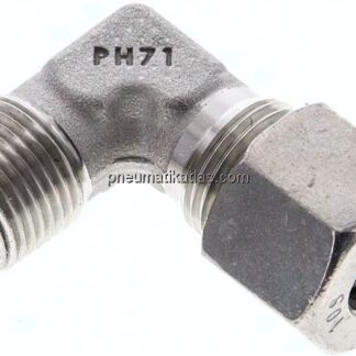 Winkel-Schneidringverschraub. NPT 3/8"-10 S (M18x1,5), 1.4571