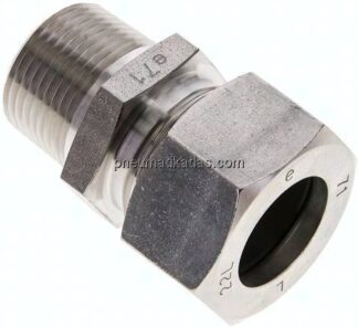 Gerade Schneidringverschr. NPT 3/4"-22 L (M30x2), 1.4571