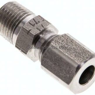 Gerade Schneidringverschr. NPT 1/8"-6 LL (M10x1), 1.4571