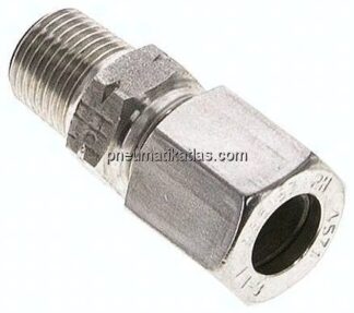 Gerade Schneidringverschr. NPT 1/8"-8 LL (M12x1), 1.4571