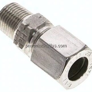 Gerade Schneidringverschr. NPT 1/8"-8 LL (M12x1), 1.4571