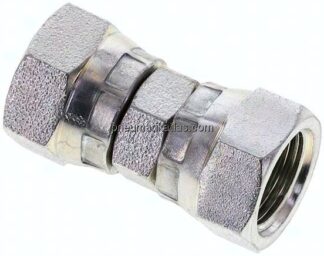 Gerader Verbinder 60°-Konus, G 3/8"-G 3/8", Stahl verzinkt