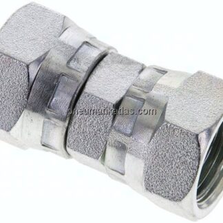 Gerader Verbinder 60°-Konus, G 1/2"-G 1/2", Stahl verzinkt