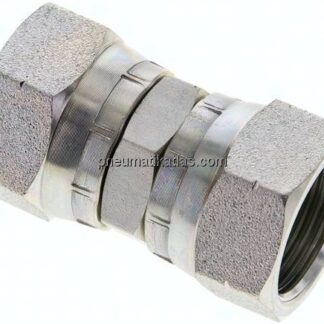 Gerader Verbinder 60°-Konus, G 3/4"-G 3/4", Stahl verzinkt